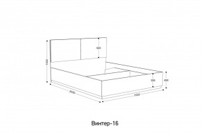 ВИНТЕР - 16 ПМ Кровать 1600 с ортопедом с ПМ НК в Александровском - alexsandrovskoe.mebel24.online | фото 2