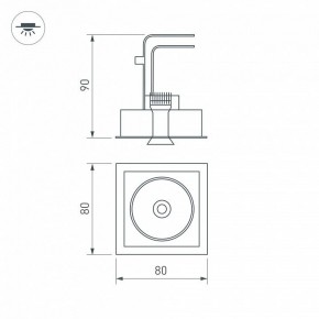 Встраиваемый светильник Arlight CL-SIMPLE-S80x80-9W Day4000 (BK, 45 deg) 026875 в Александровском - alexsandrovskoe.mebel24.online | фото 9