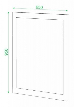 Зеркало настенное Домино в Александровском - alexsandrovskoe.mebel24.online | фото 2